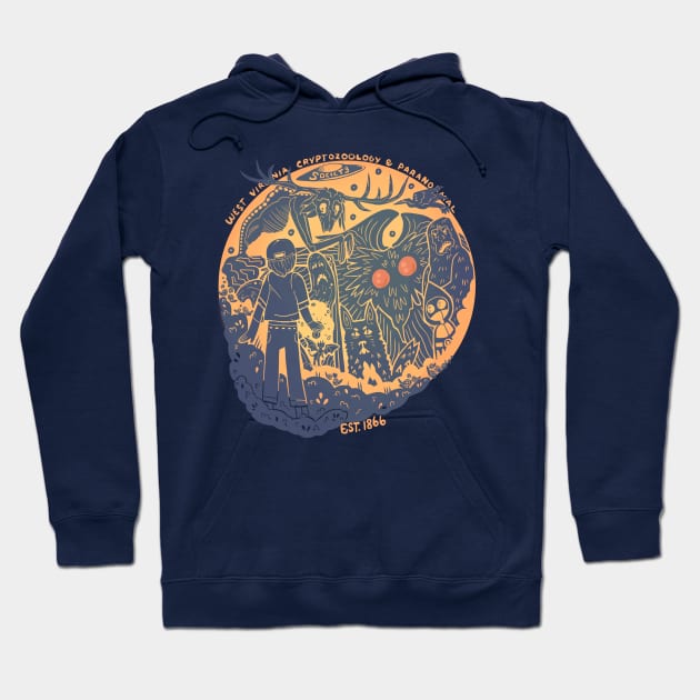 West Virginia Cryptid and Paranormal Society Hoodie by Ballyraven